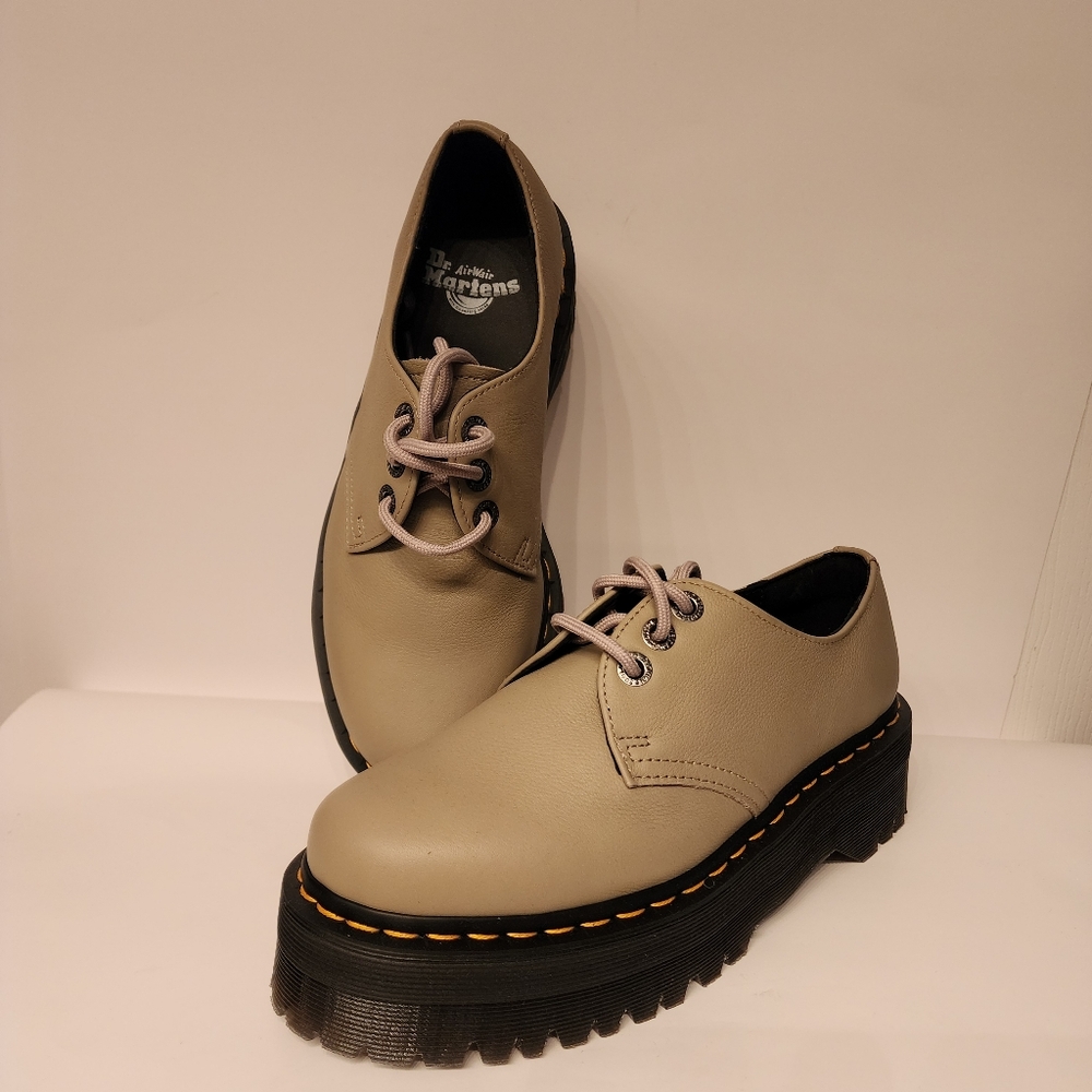 Dr. Martens Platforms1461 Quad II Platform Derby In Warmed Stone Unisex - Picture 6 of 16